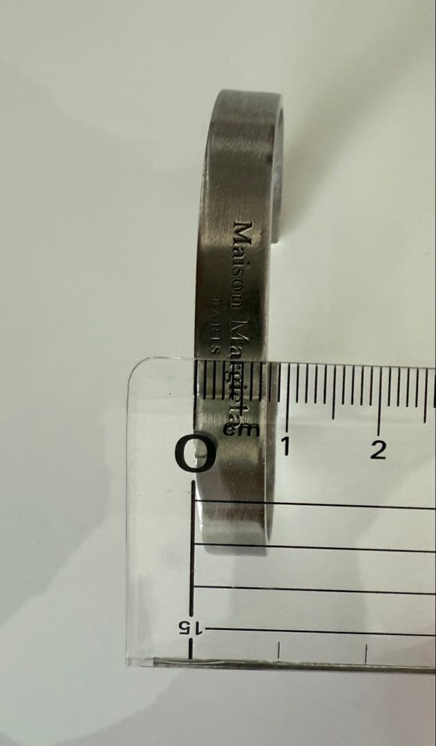 Maison Margiela シルバー ロゴ カフ バングル ブレスレット