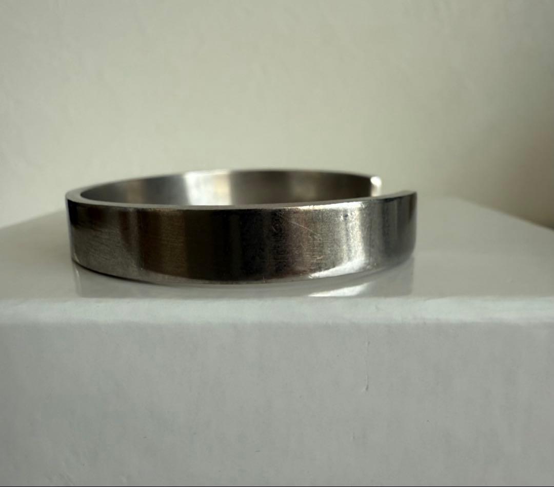 Maison Margiela シルバー ロゴ カフ バングル ブレスレット