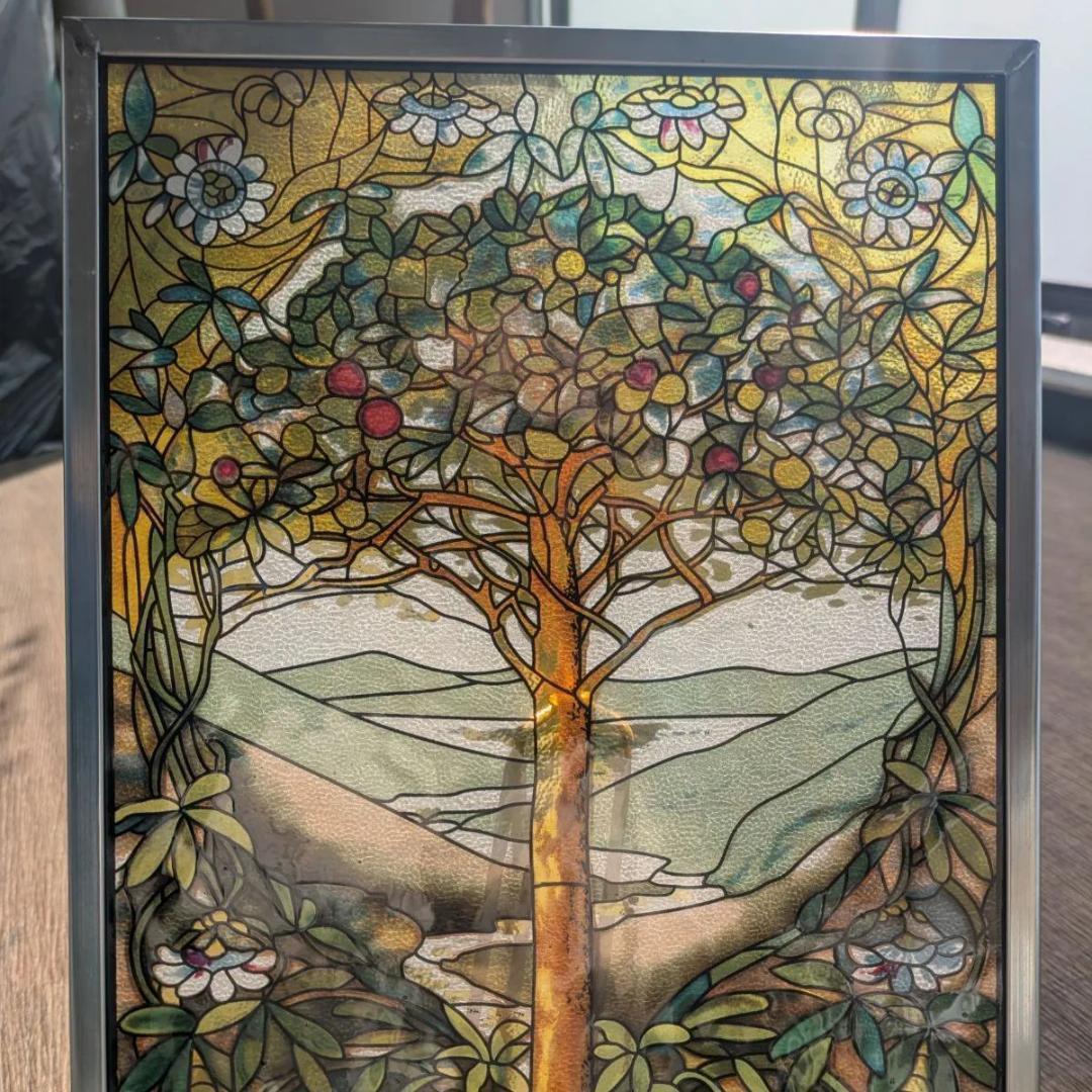 グラスマスターズ 生命の樹 ステンドグラス 33×24 ルイスCティファニー