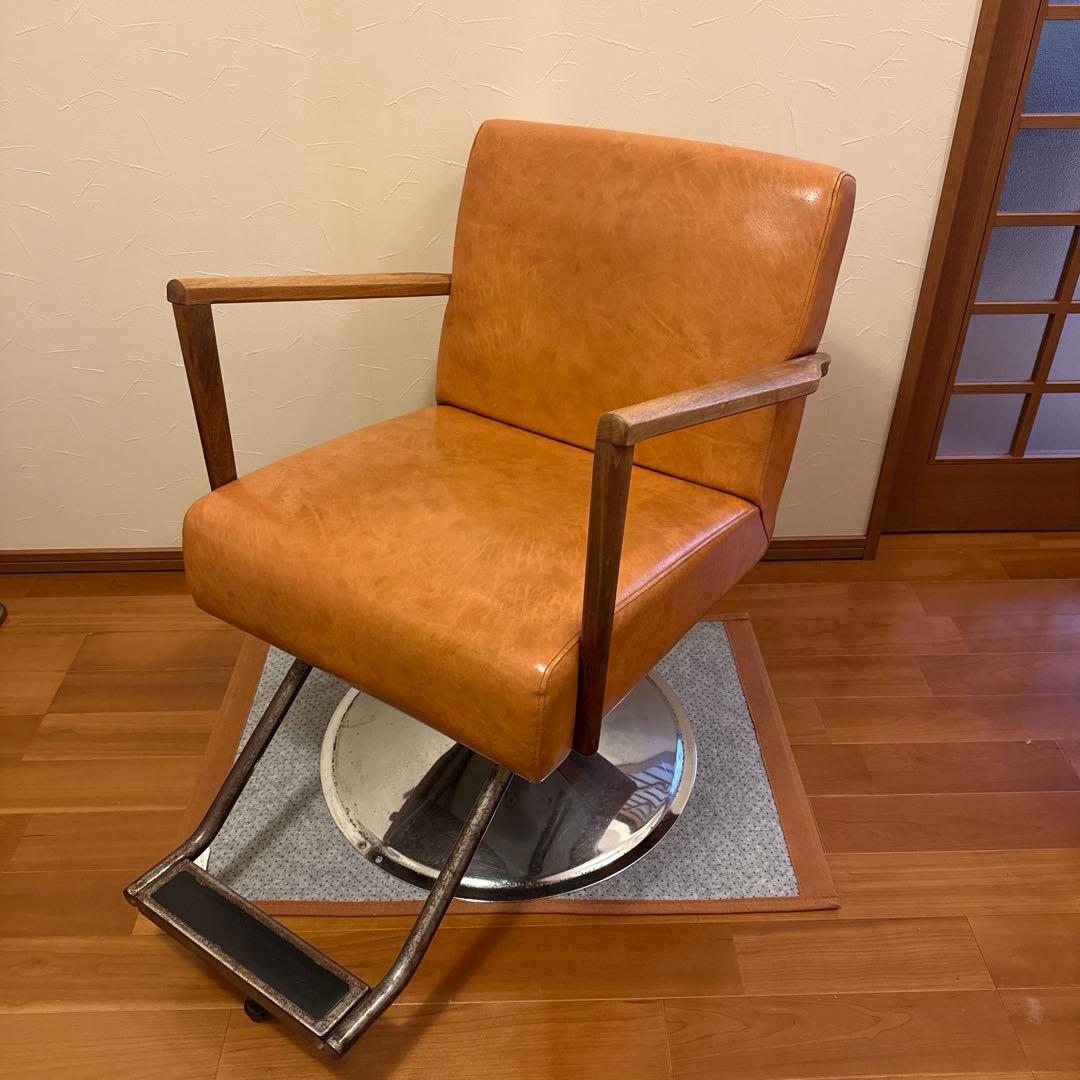 マテリ リベット（キャメル）丸ベース セット椅子