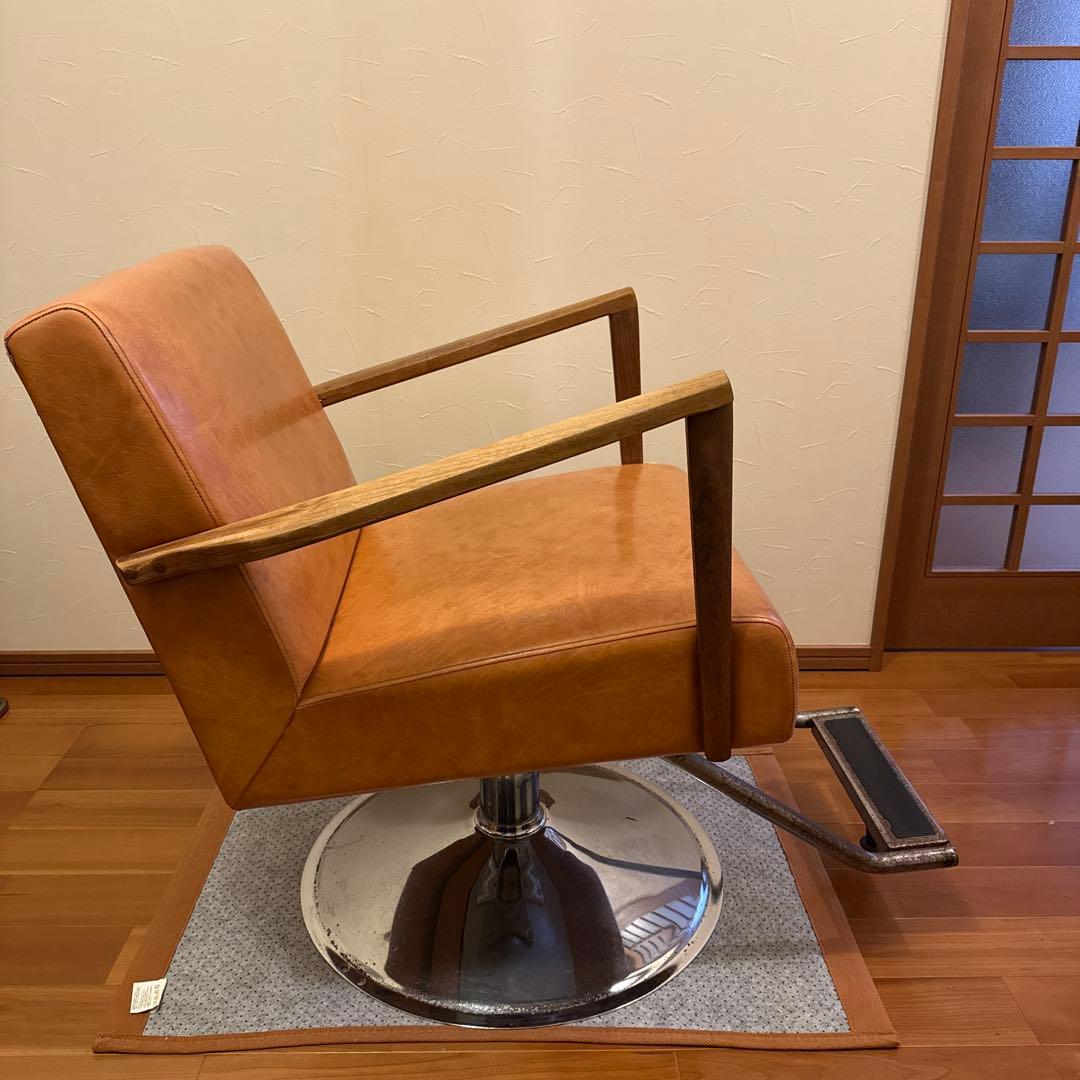 マテリ リベット（キャメル）丸ベース セット椅子