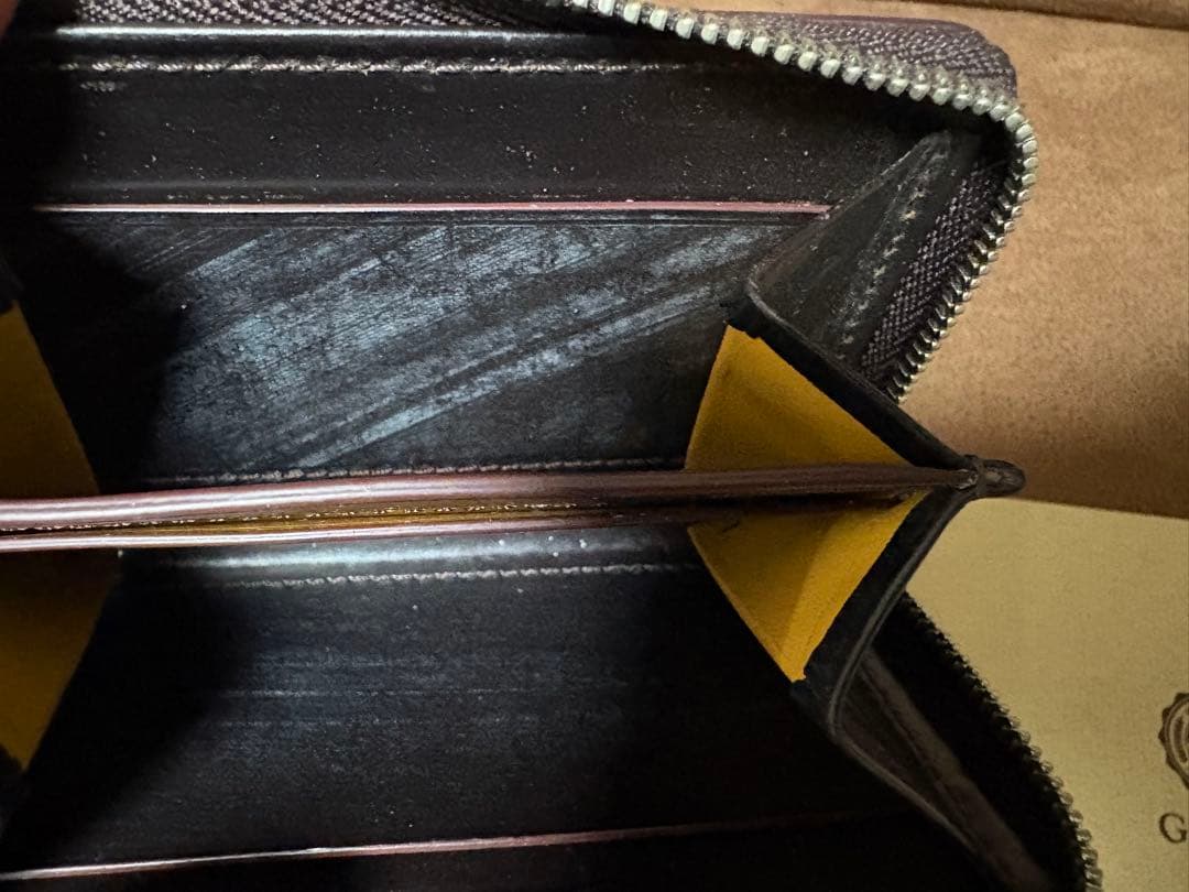 GANZO ダークブラウン　レザー ケース