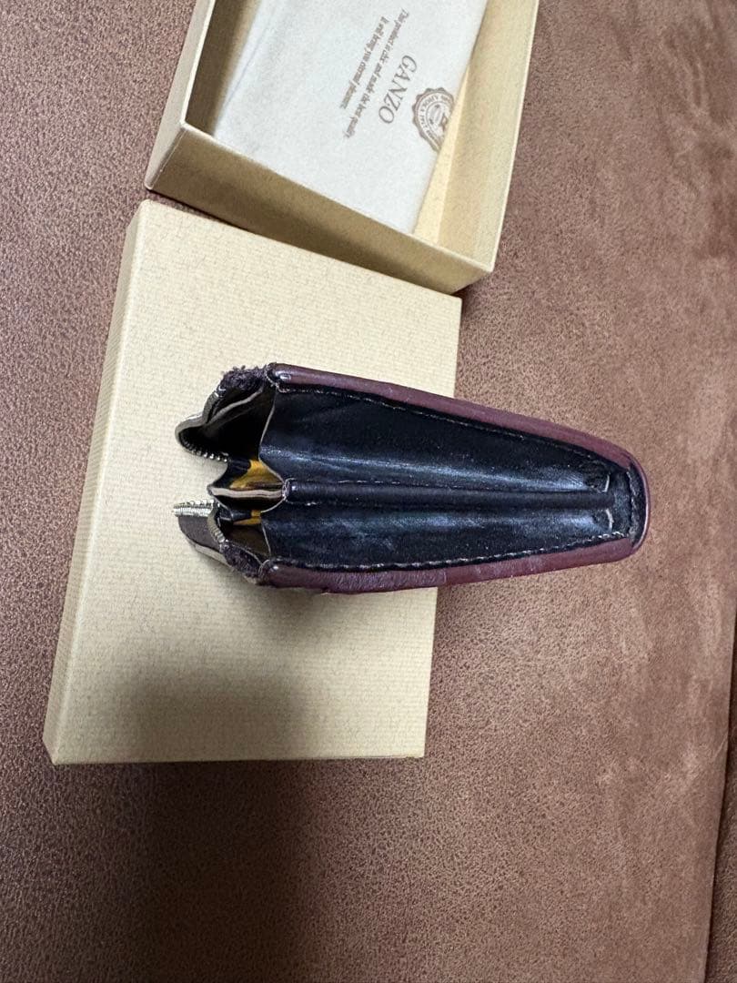 GANZO ダークブラウン　レザー ケース