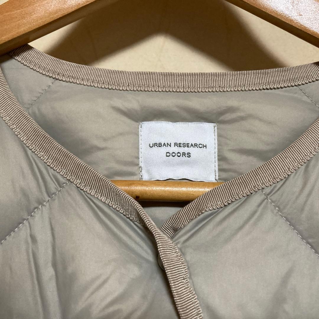 URBAN RESEARCH DOORS キルティングダウンジャケットグレージュ