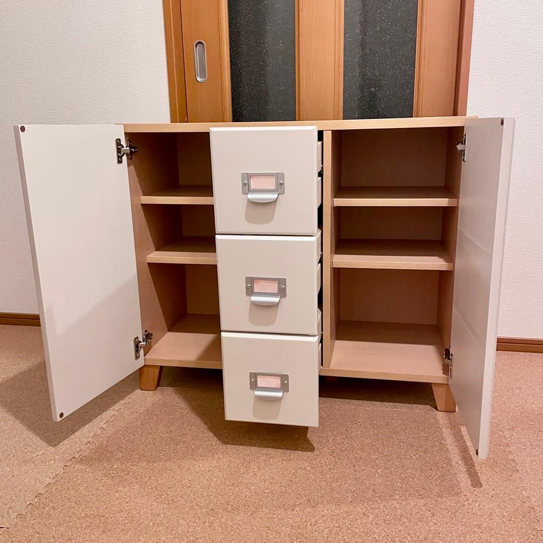 【希少】ハローキティ ミニバラ 木製 マルチチェスト 家具 01年製 平成レトロ