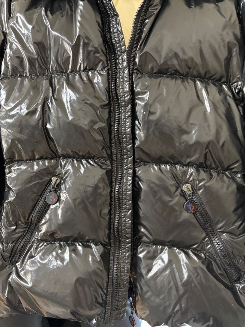 MONCLER 黒 フード付きダウンジャケット　サイズ1