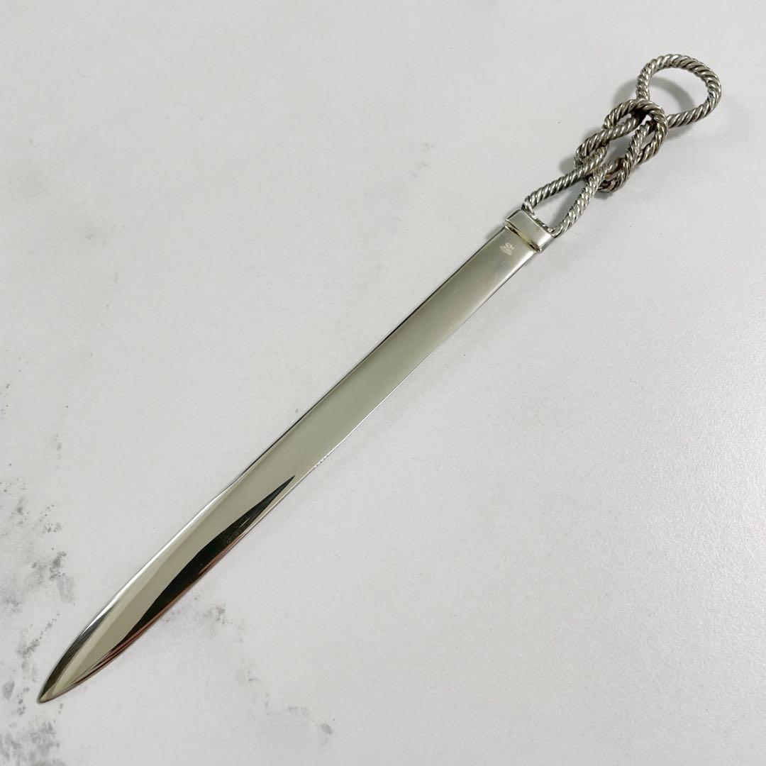 ティファニー　ペーパーナイフ　ペーパーカッター　ツイスト　ロープ　シルバー