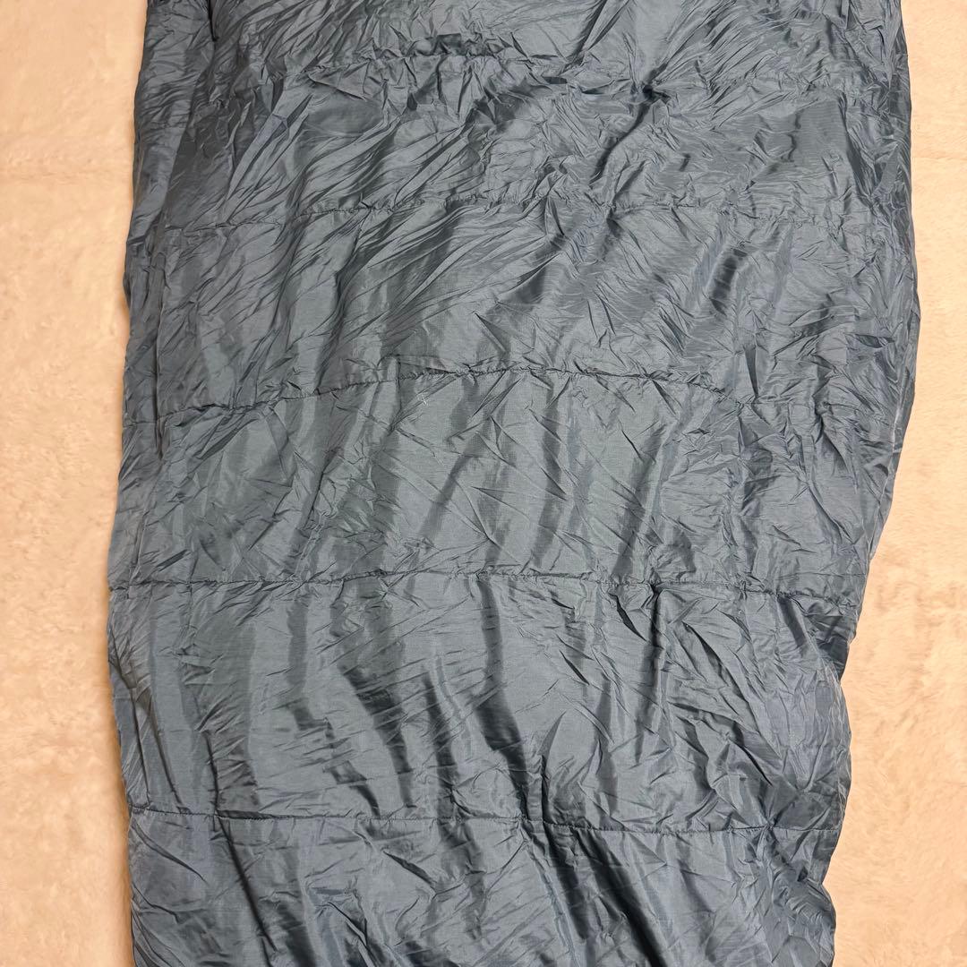 美品モンベル　ダウンシュラフダウンハガー#1右ジップグレイ　ストリージバッグ付