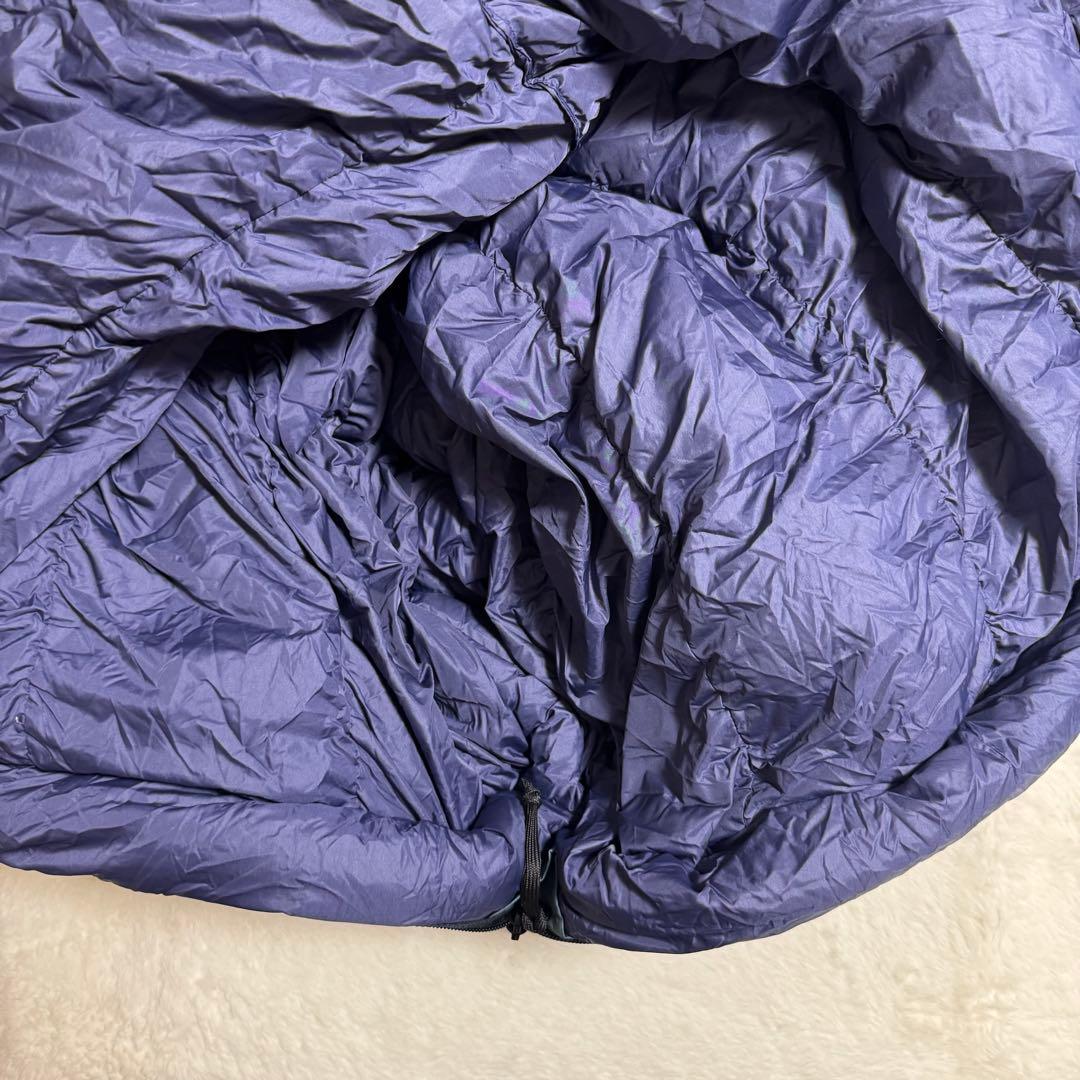 美品モンベル　ダウンシュラフダウンハガー#1右ジップグレイ　ストリージバッグ付