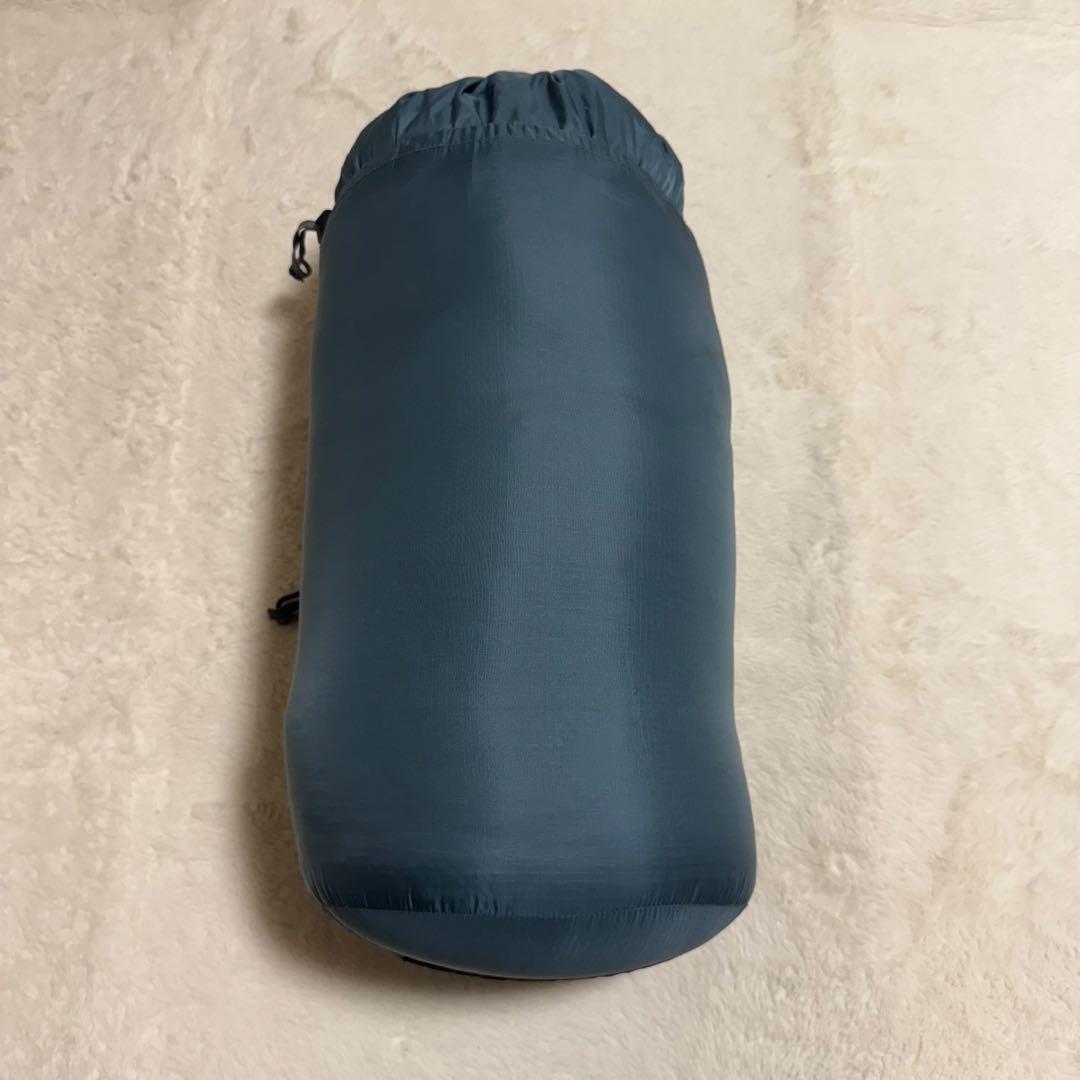 美品モンベル　ダウンシュラフダウンハガー#1右ジップグレイ　ストリージバッグ付