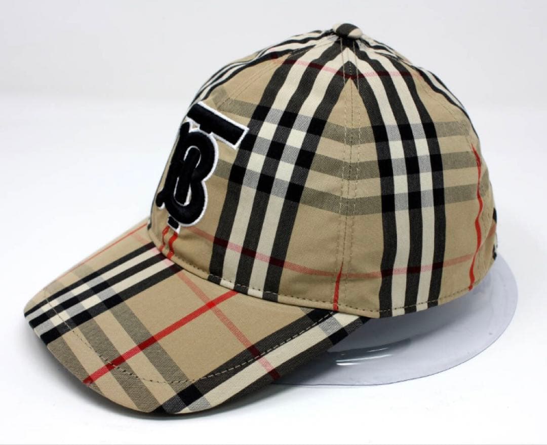 定価4.7万 美品 バーバリー ティッシ期 TBロゴ ノバチェック キャップ