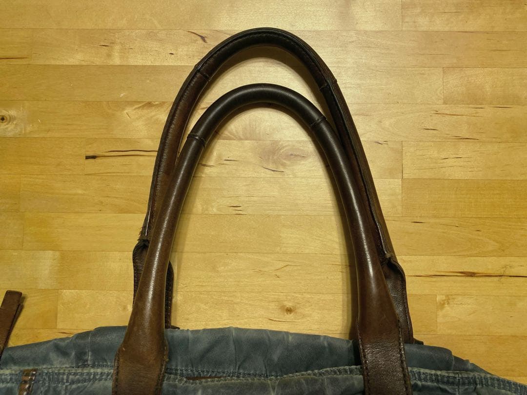 diesel ディーゼル　トートバッグ ナイロン　レザー　ジップ