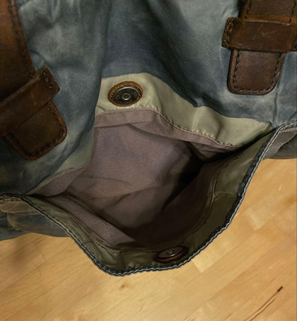 diesel ディーゼル　トートバッグ ナイロン　レザー　ジップ