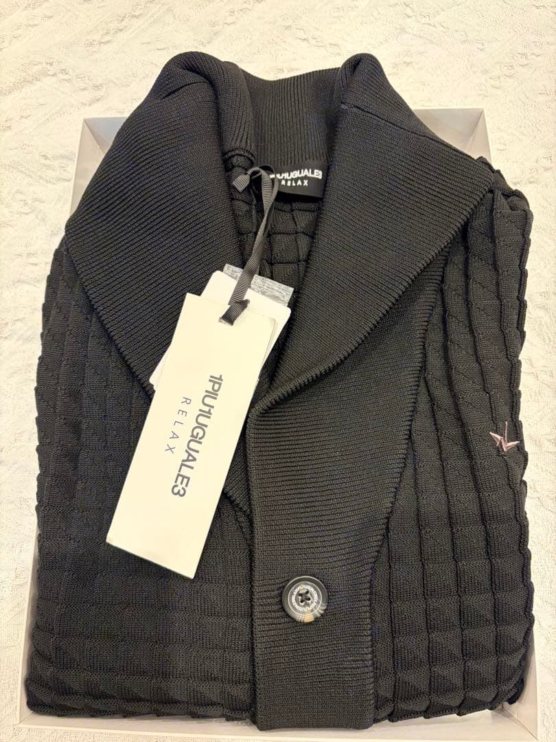 【未使用】1PIU1UGUALE3 ブラックニットカーディガン