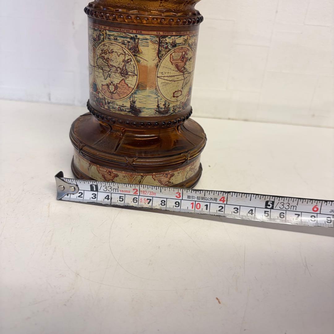 【希少】KIC JAPAN オイルランプ 世界地図 昭和レトロ アンバー