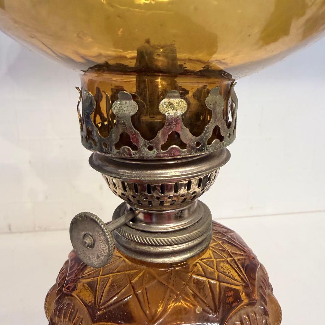 【希少】KIC JAPAN オイルランプ 世界地図 昭和レトロ アンバー