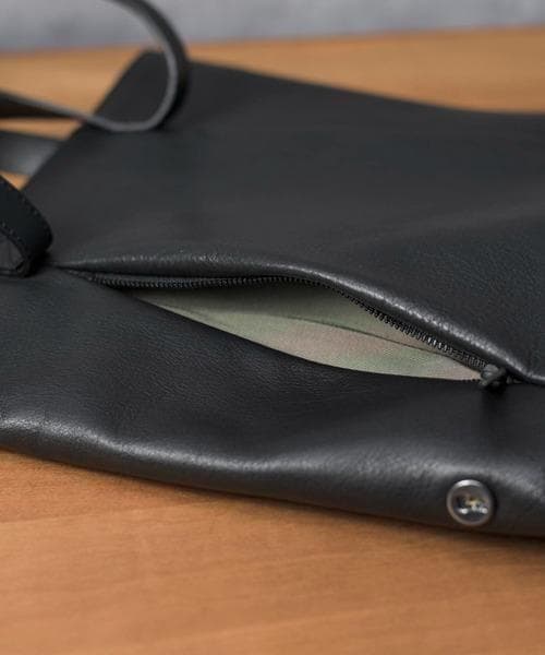 パトリックステファン レザートートバッグ ブラック 本革