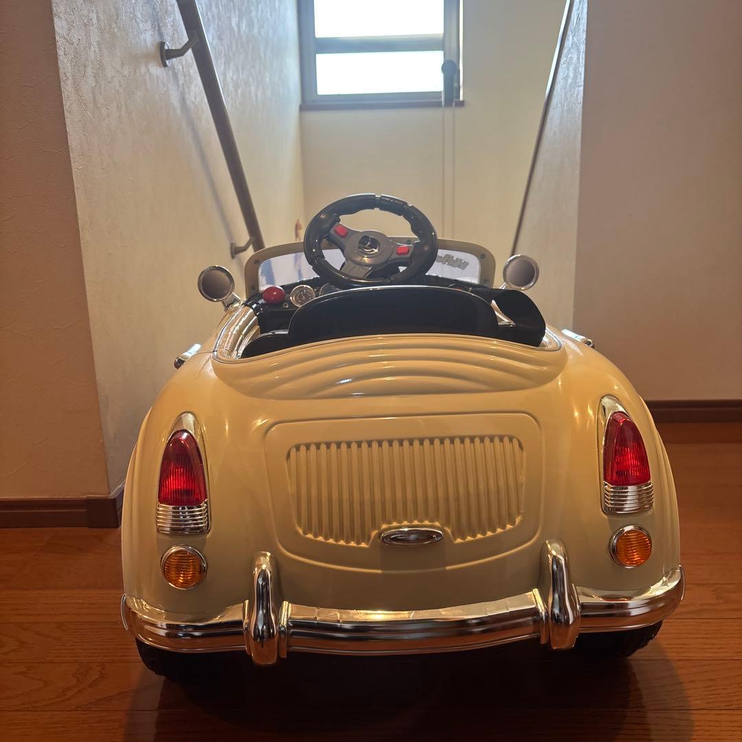 ドイツオールドタイプ　ポルシェ　 クラシックカー風子供用乗用車