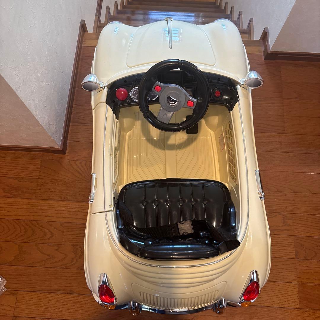 ドイツオールドタイプ　ポルシェ　 クラシックカー風子供用乗用車