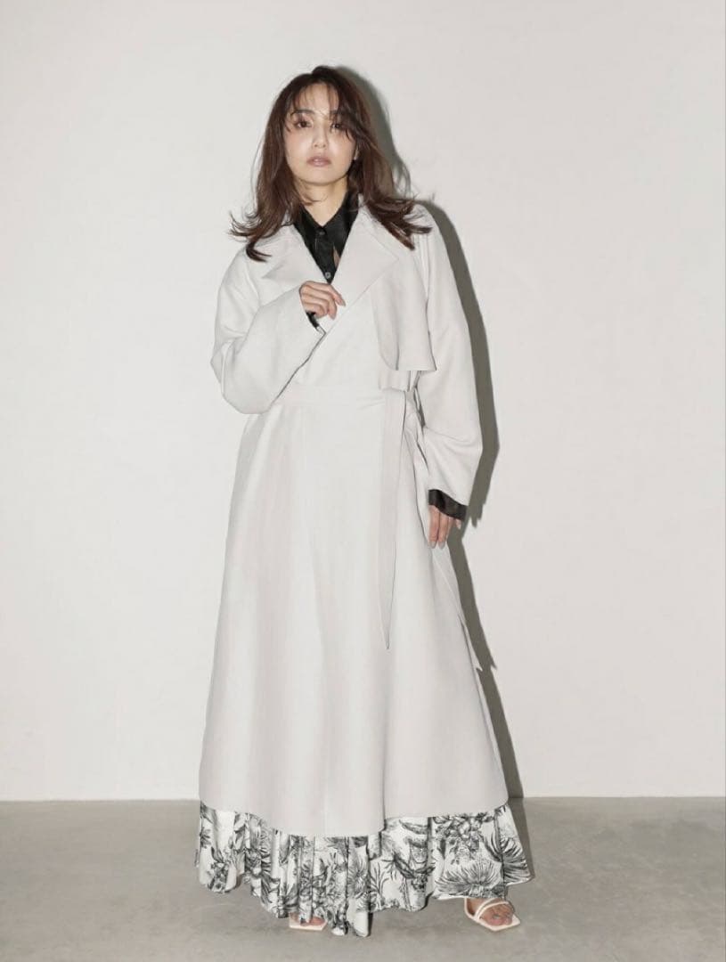 FRAY I.D スプリングエアリーオーバートレンチ IVR 0