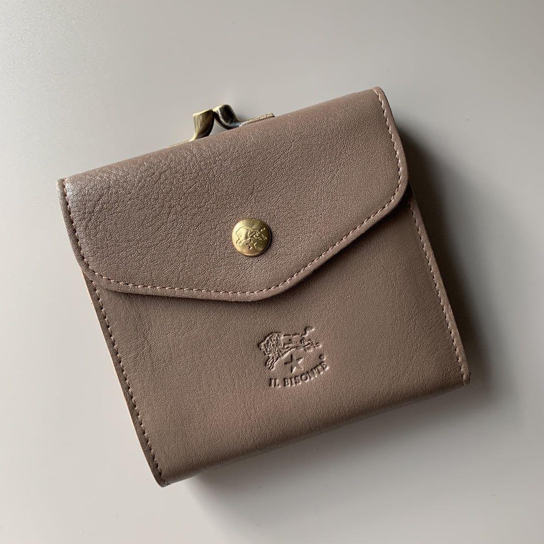 【新品】イルビゾンテ がま口 二つ折り財布 グレー トルトラ