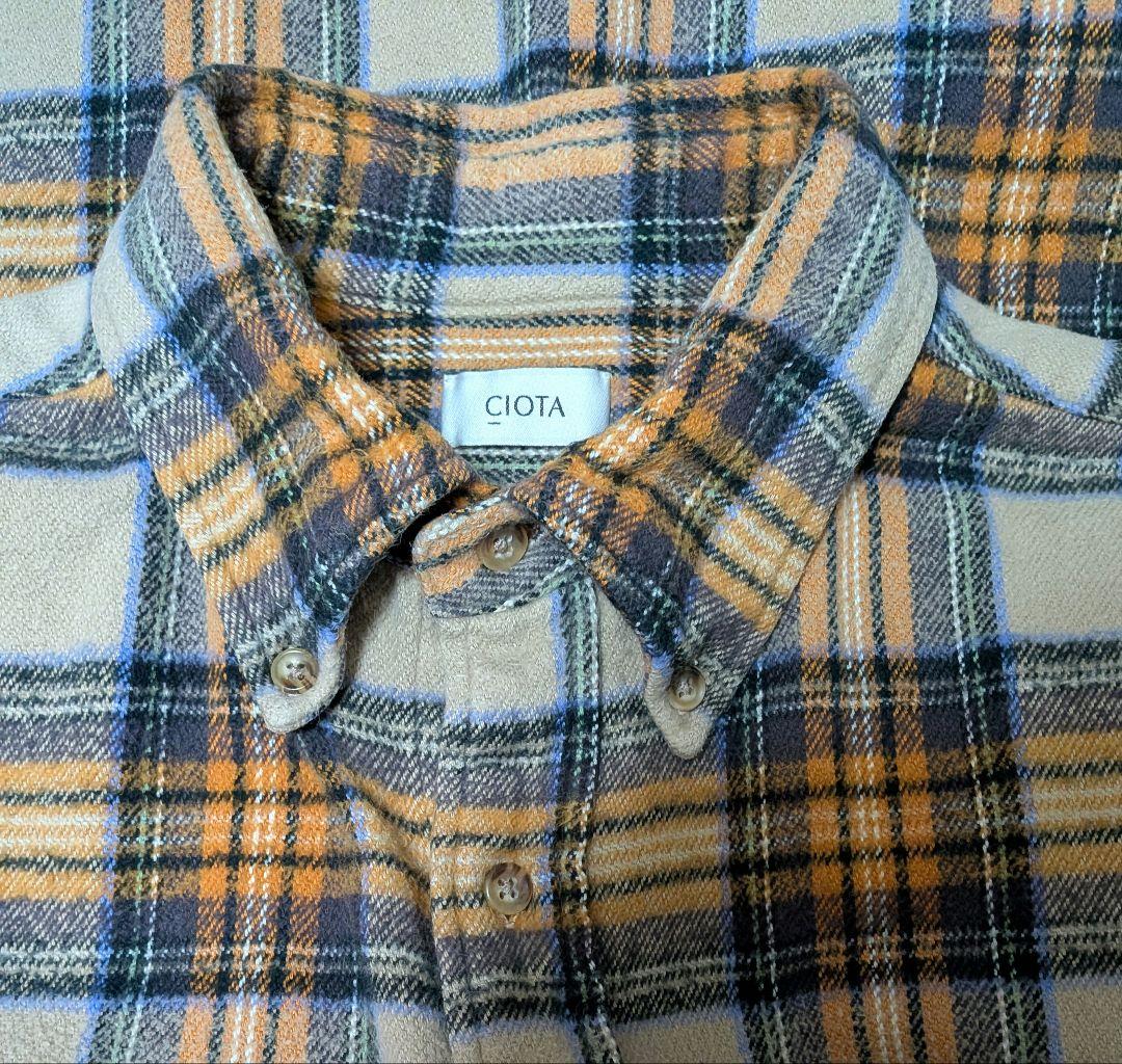 トップス CIOTA Flannel Shirt Beige