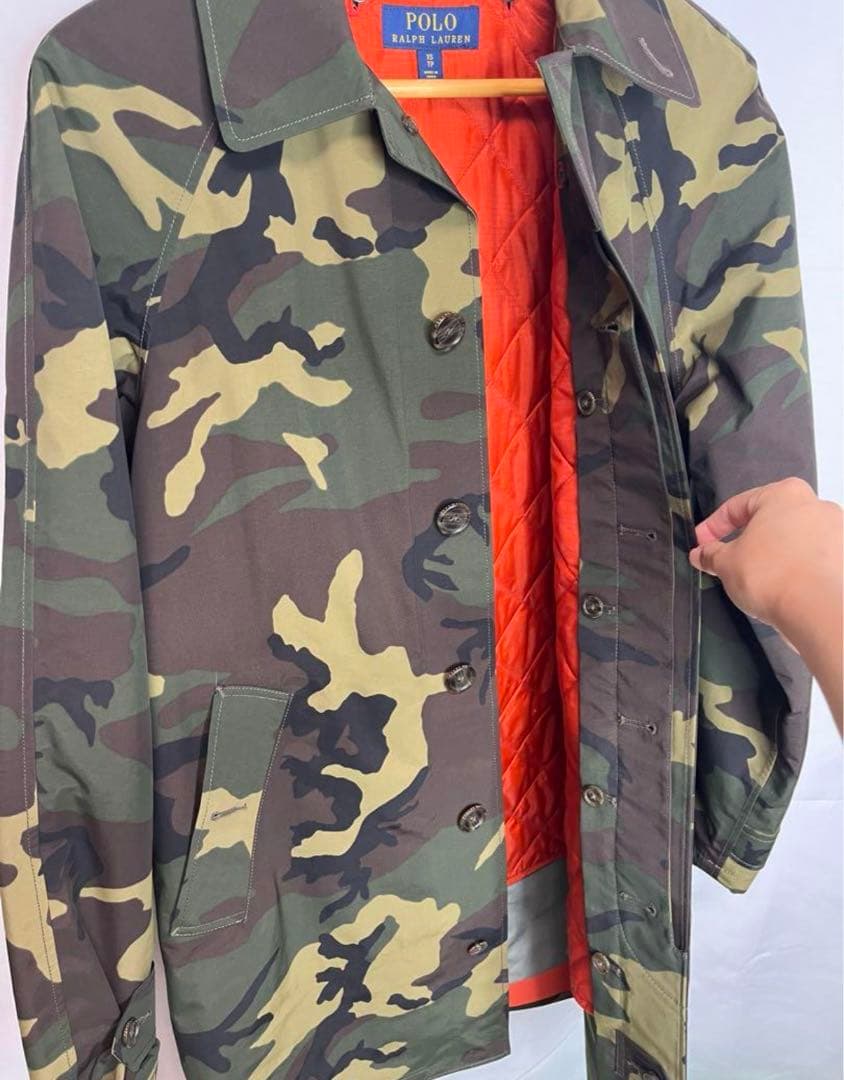 [Ralph Lauren] ポロラルフローレン ステンカラーコート 迷彩