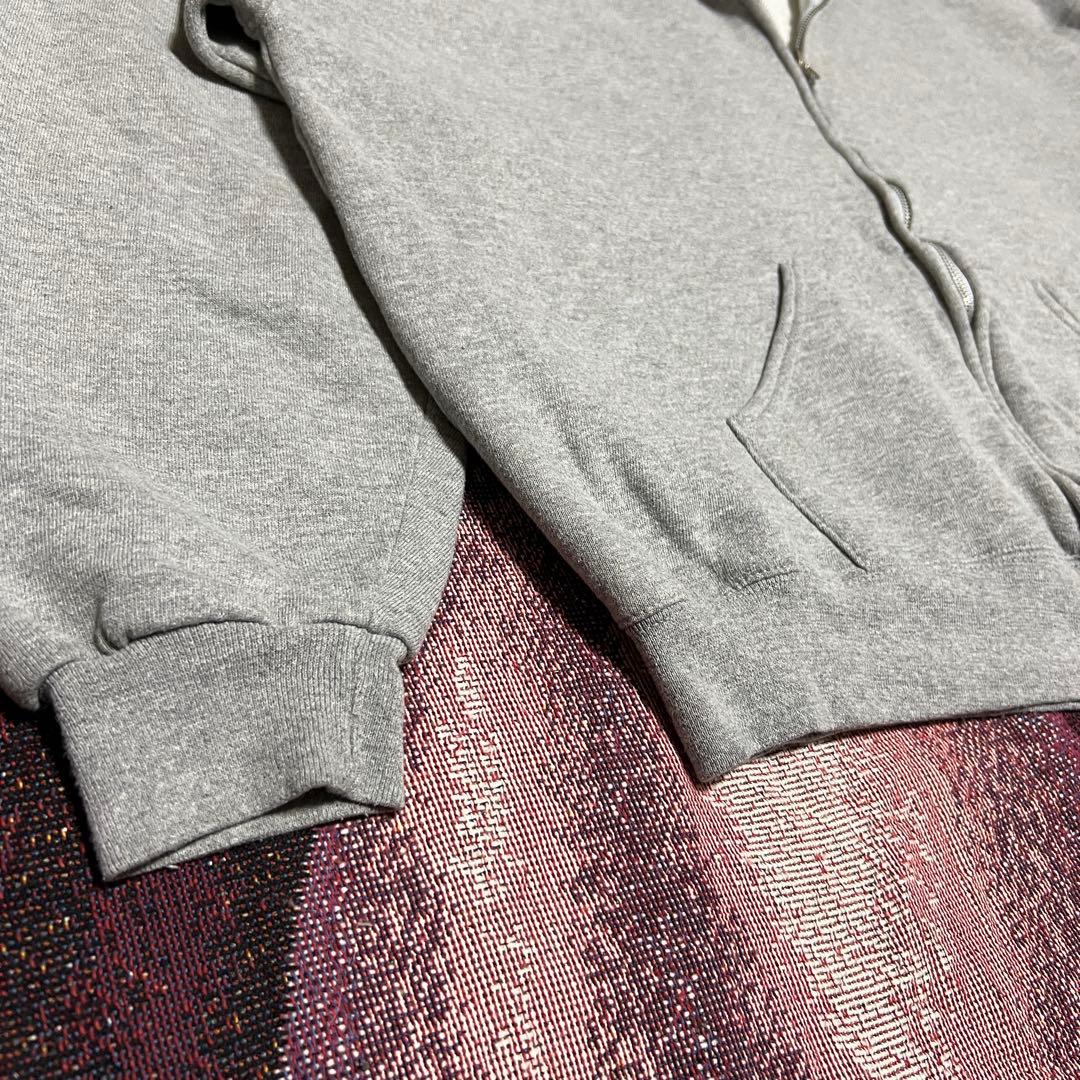 【即購入可】00sラッセルアスレチック無地グレージップパーカーヘビーウェイト