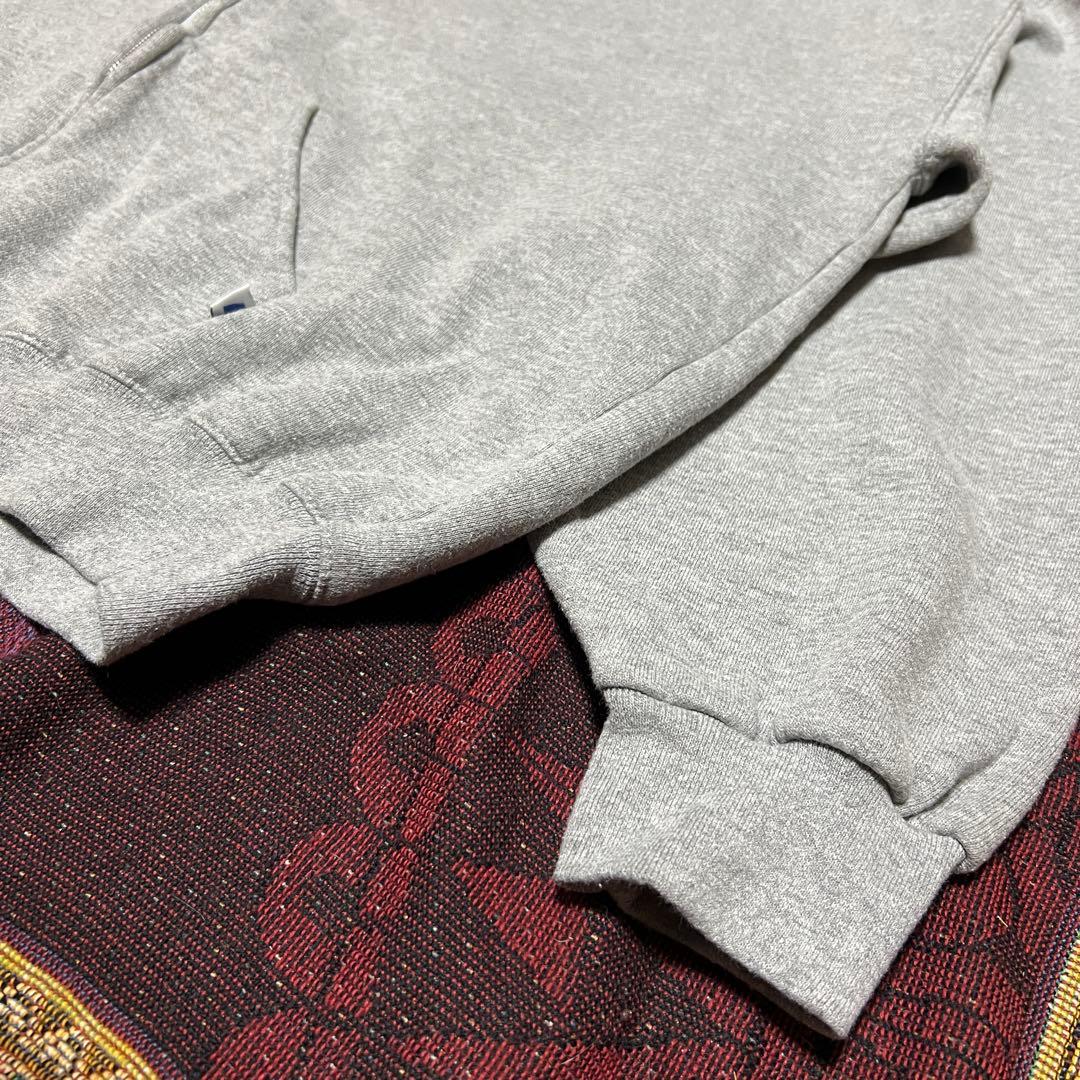 【即購入可】00sラッセルアスレチック無地グレージップパーカーヘビーウェイト