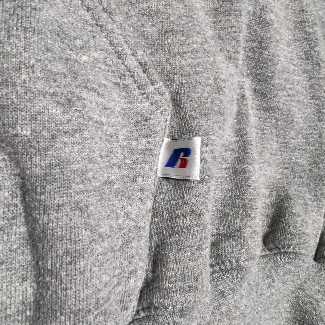 【即購入可】00sラッセルアスレチック無地グレージップパーカーヘビーウェイト