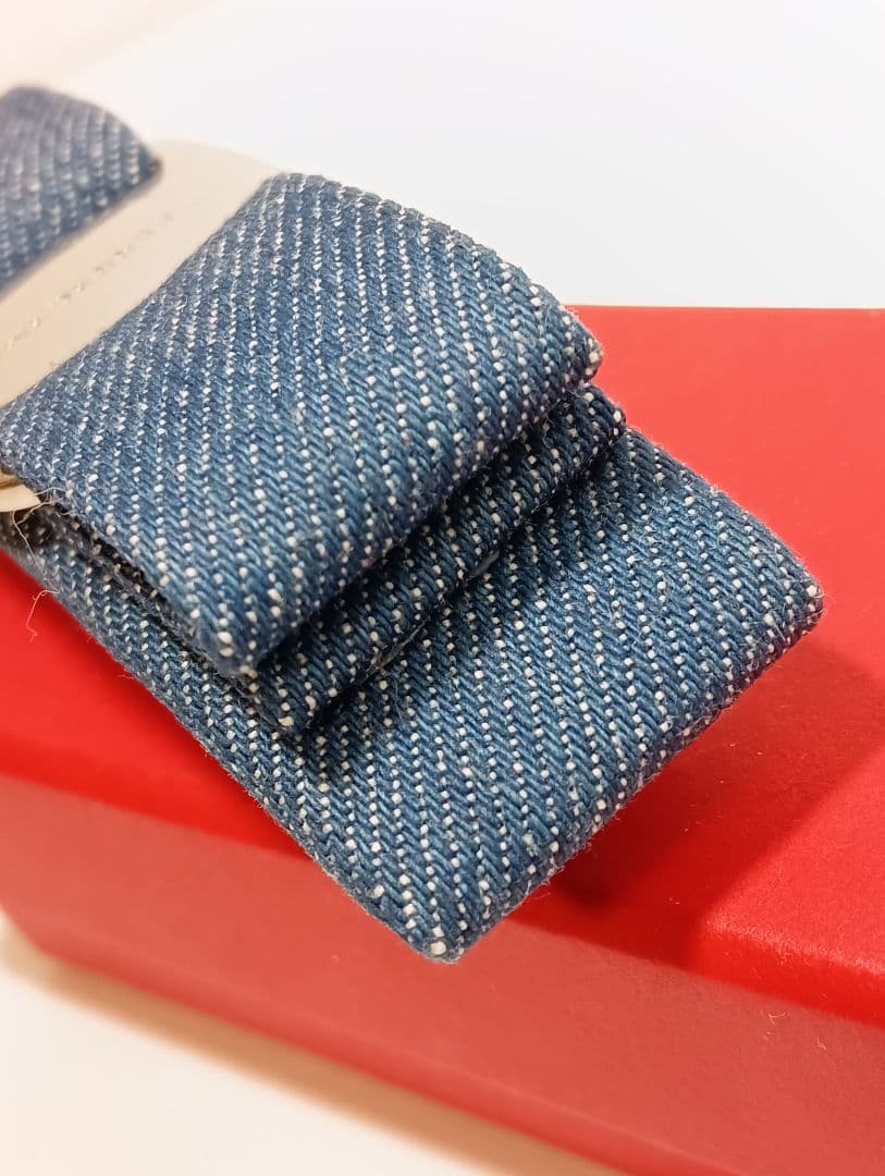 Ferragamo　サルヴァトーレフェラガモ　バレッタ　デニム　ヴァラリボン