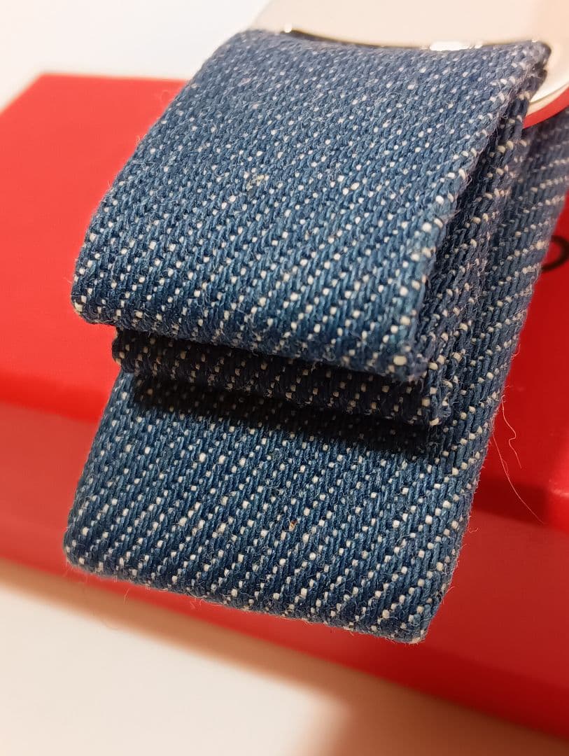 Ferragamo　サルヴァトーレフェラガモ　バレッタ　デニム　ヴァラリボン