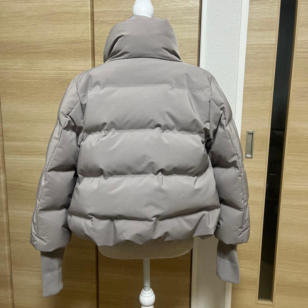 アバハウス袖リブシームレススタンドダウン定番/軽量/冬服/長袖/きれいめ