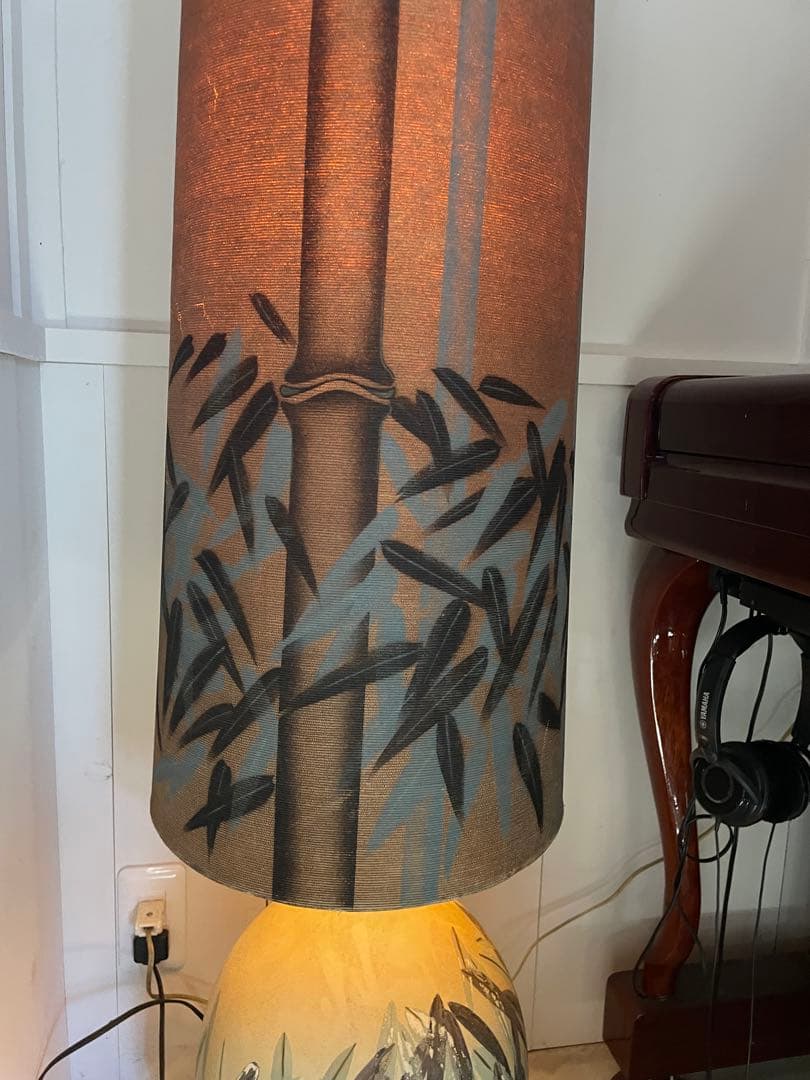 昭和レトロ 竹柄 フロアランプ 和モダン 間接照明 高さ140cm