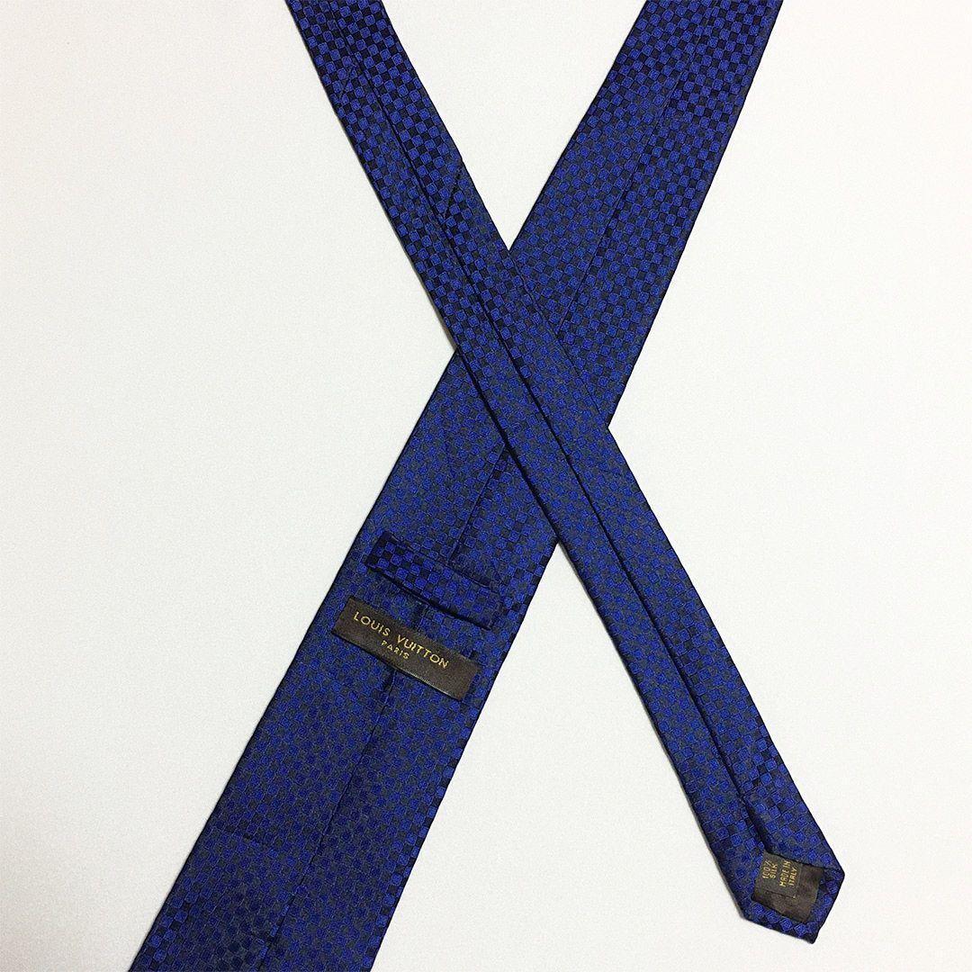 未使用級 ルイヴィトン Louis Vuitton ネクタイ シルク ダミエ