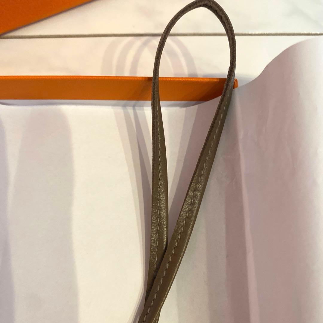 HERMES ロデオチャームPM エトゥープ/クレ/ゴールド　W刻印新品未使用品