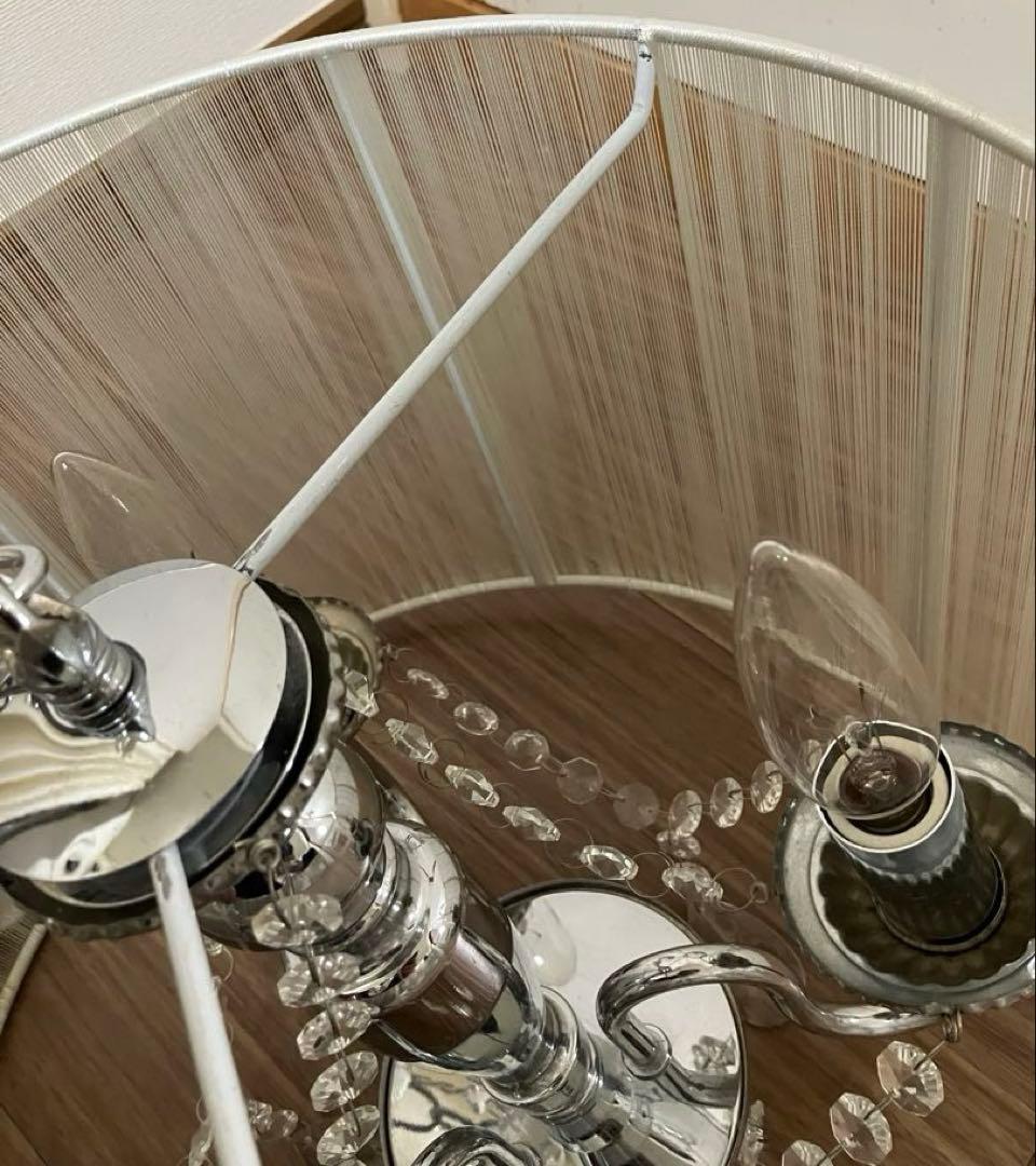 シェード シャンデリア 3灯 ホワイト 点灯動作確認済み