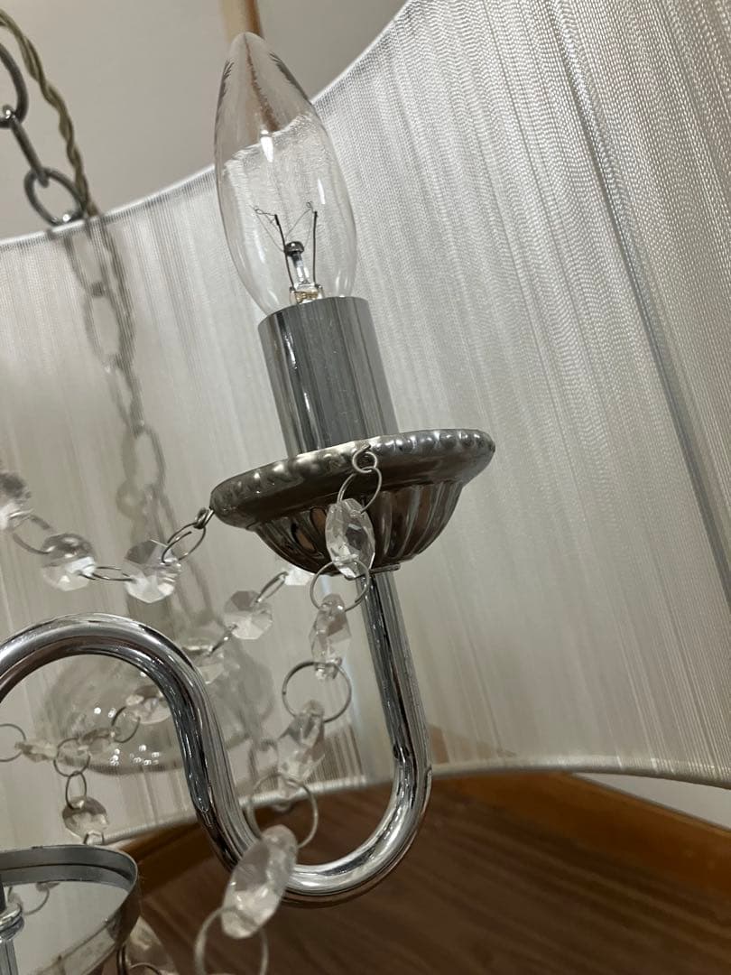 シェード シャンデリア 3灯 ホワイト 点灯動作確認済み