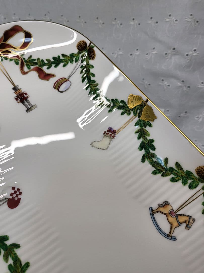 未使用✨ロイヤルコペンハーゲン スターフルーテッド サンドイッチ プレート 長皿