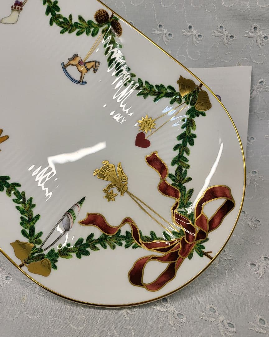 未使用✨ロイヤルコペンハーゲン スターフルーテッド サンドイッチ プレート 長皿