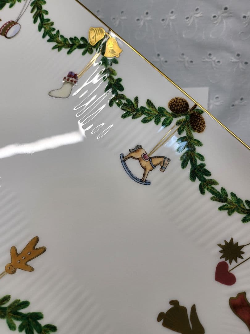 未使用✨ロイヤルコペンハーゲン スターフルーテッド サンドイッチ プレート 長皿