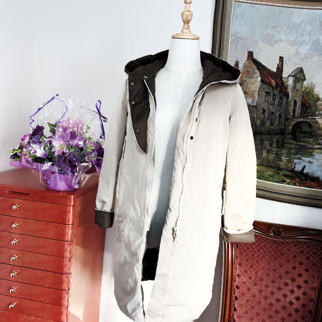 美品　ブルネロクチネリ プレシャスベージュ　ダウン　ジャケット コート ロング