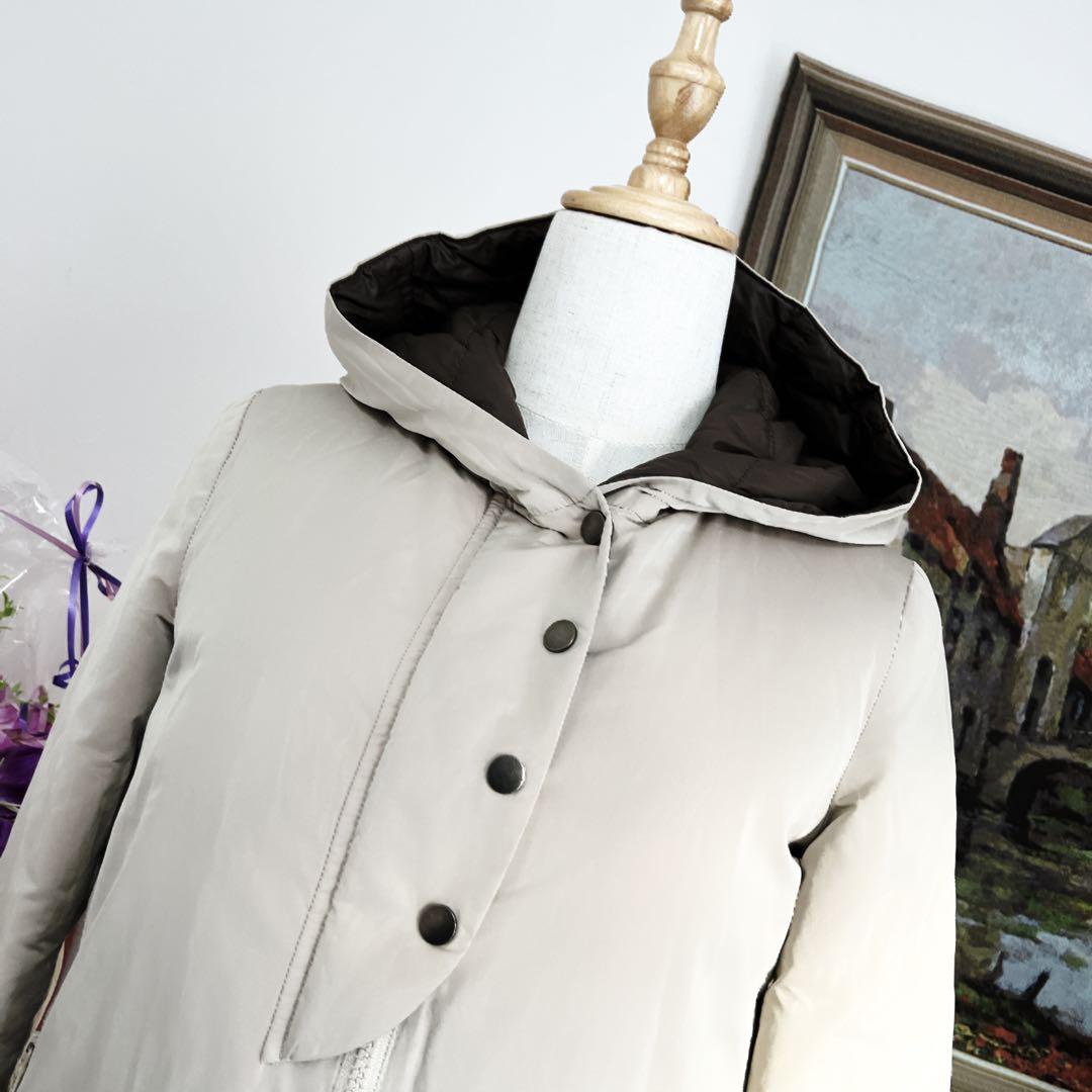 美品　ブルネロクチネリ プレシャスベージュ　ダウン　ジャケット コート ロング