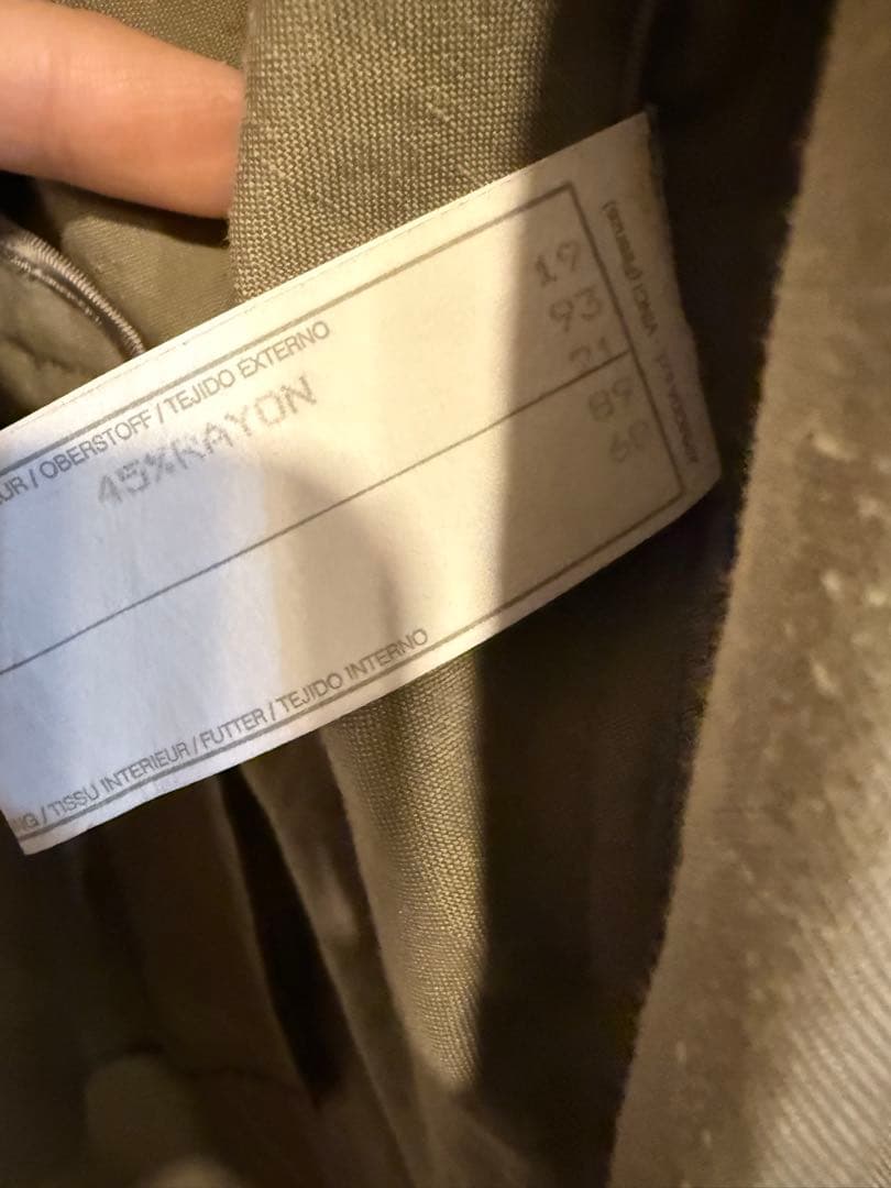 ジョルジオアルマーニ　ハーフコート　トレンチコート　50 タグ付き　比翼