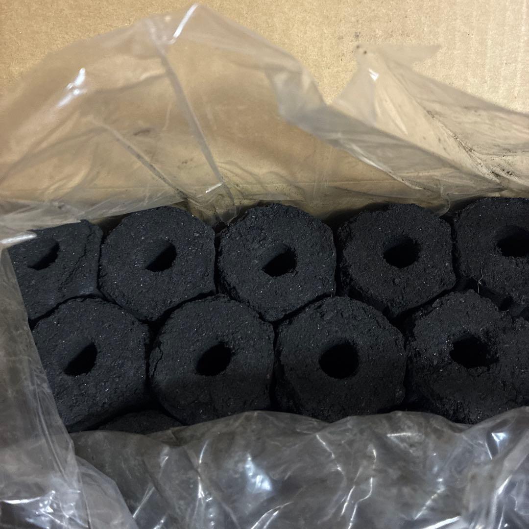 【未使用】ルンペン石炭ストーブ　円筒型　簡炭2kg 文化たきつけ付き　送料込み