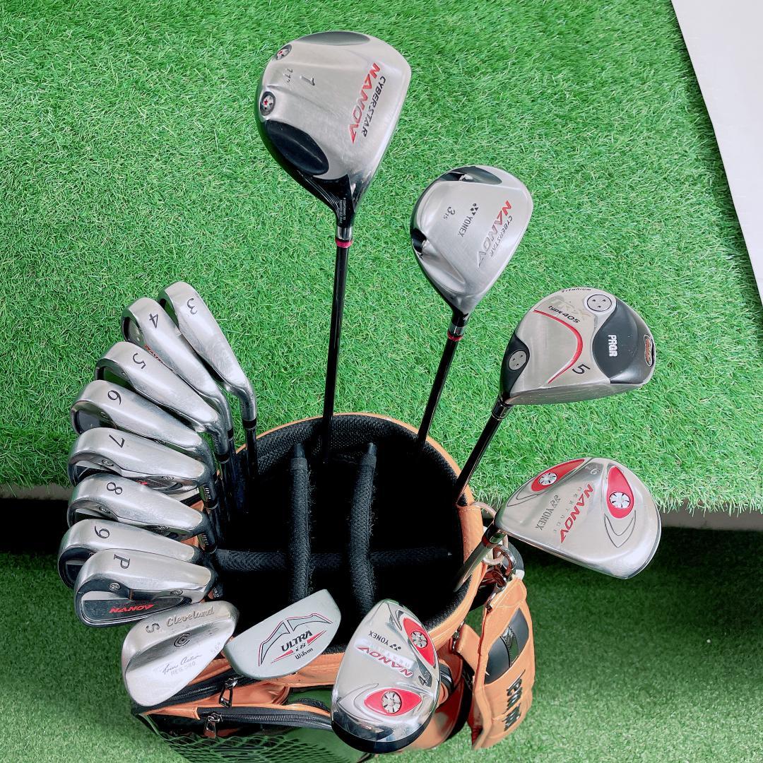 ヨネックス ナノV 初心者 メンズ ゴルフクラブ セット 15本 N2433