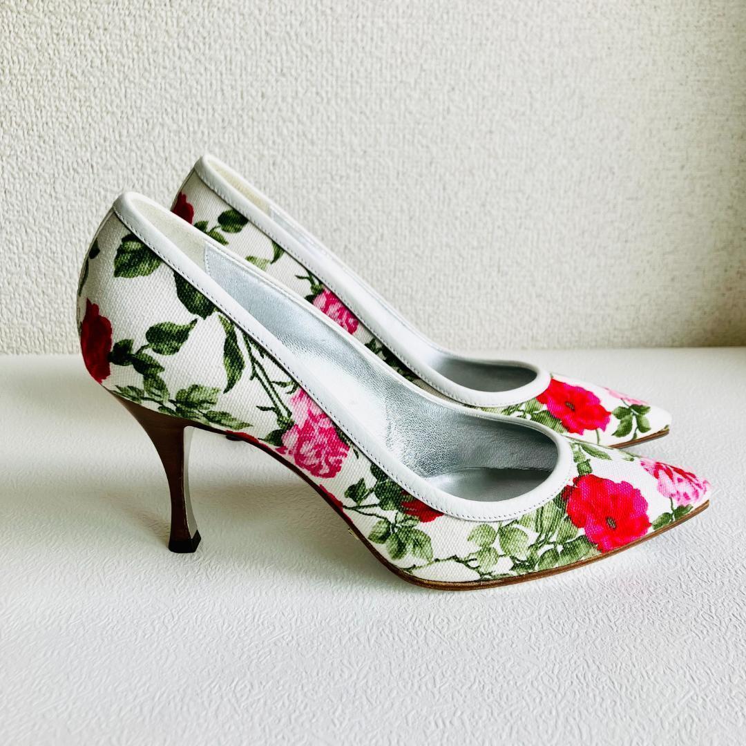 【美品】定価10.34万　ドルチェアンドガッバーナ　イタリア製　フローラルローズ