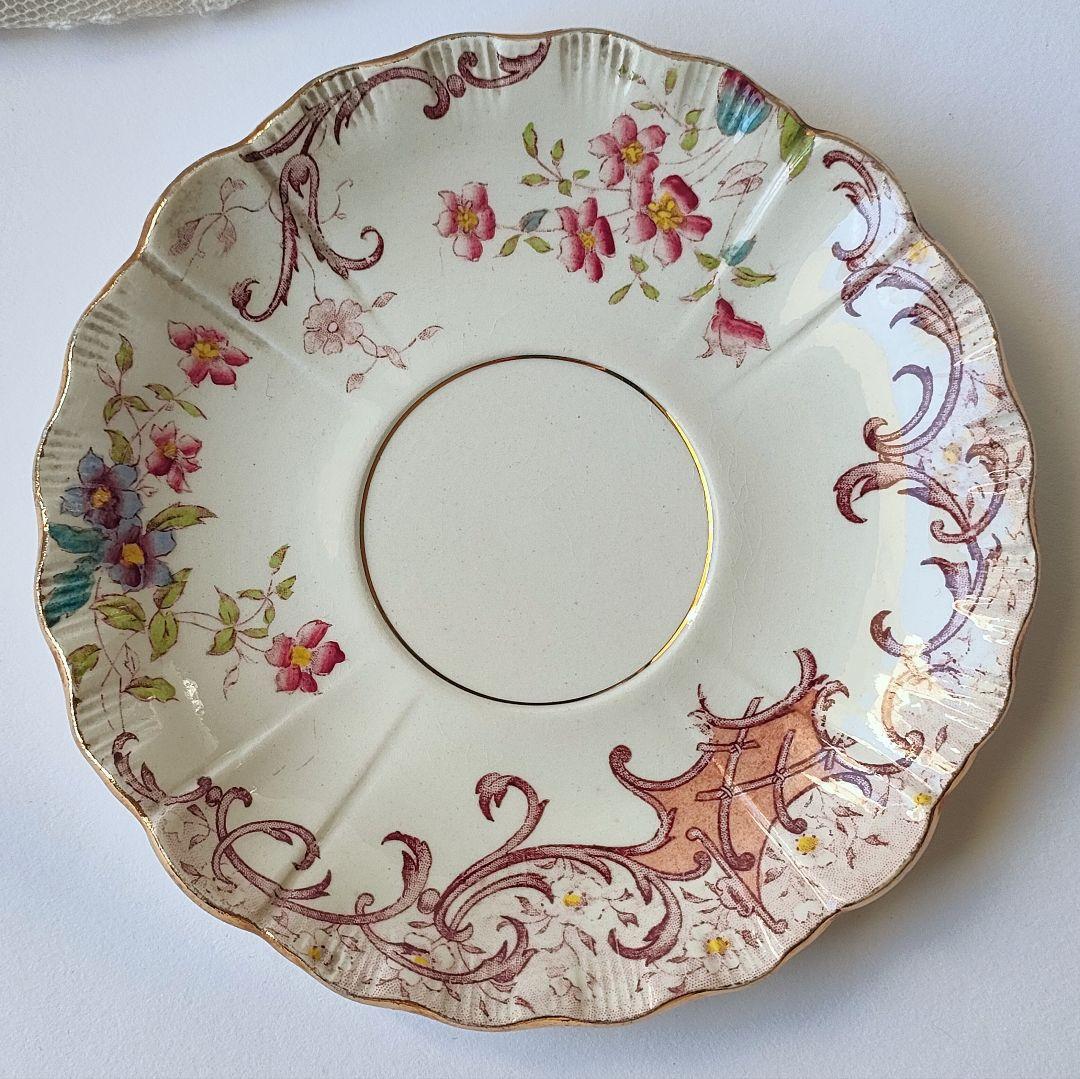 希少　サルグミンヌ　FLEURY　カップ&ソーサー　フランスアンティーク