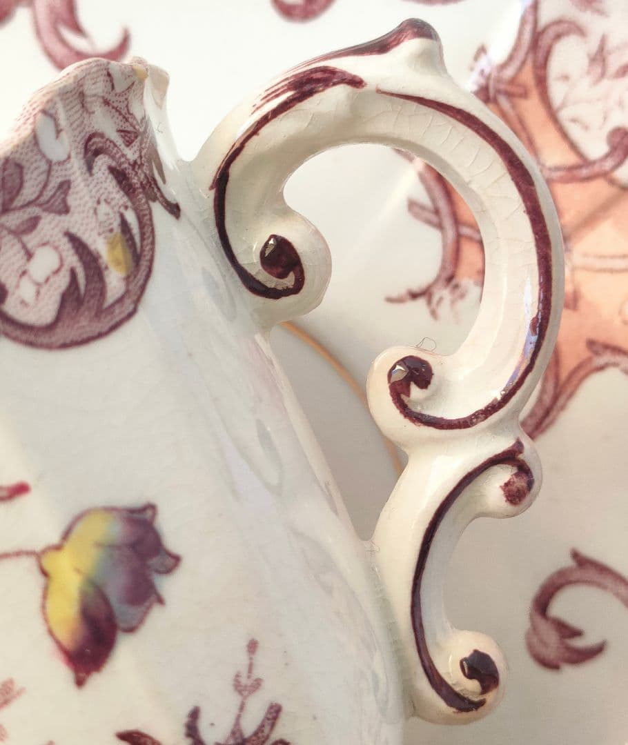 希少　サルグミンヌ　FLEURY　カップ&ソーサー　フランスアンティーク