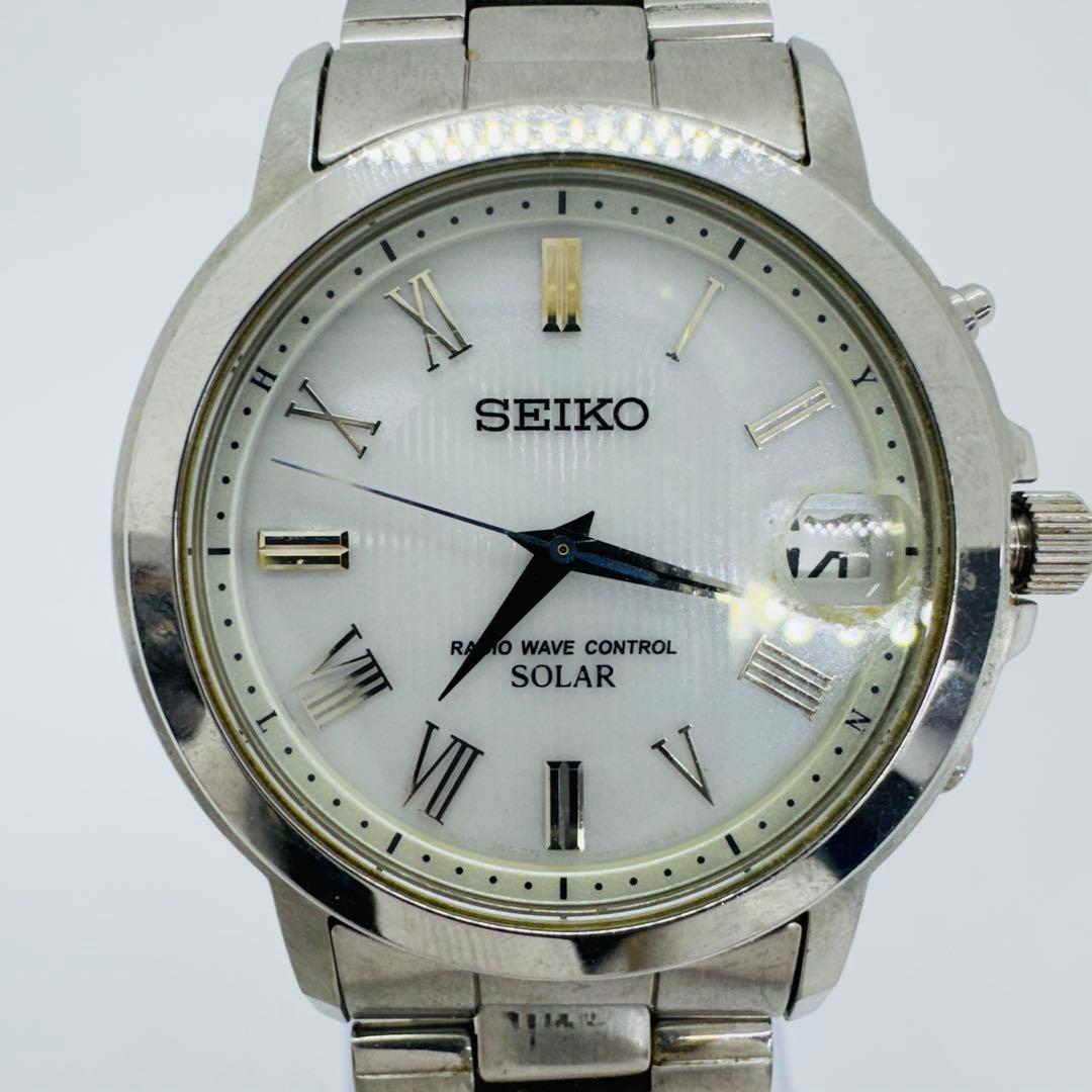 ✨SEIKO✨セイコー✨7B52-0AG0✨デイト✨ホワイト文字盤✨腕時計✨